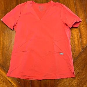 Salmon figs scrub top